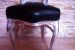 Verona- štýlová strieborná stolička s čiernou kožou obrázok 1