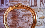 Verona- štýlová zlatá stolička s bielou kožou – fotka 3